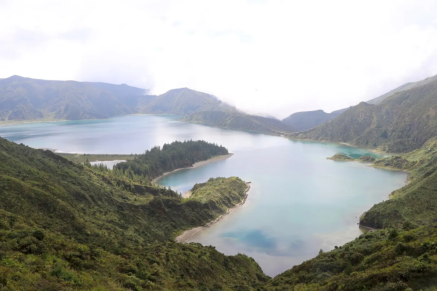 Lagoa do Fogo in its crater, central São Miguel