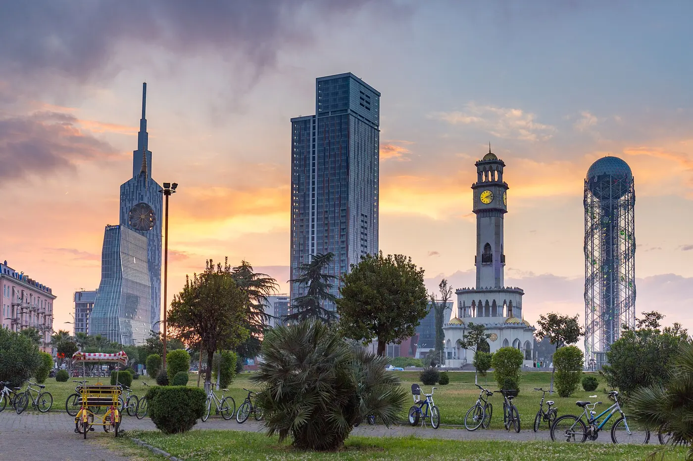 Sunset over central Batumi