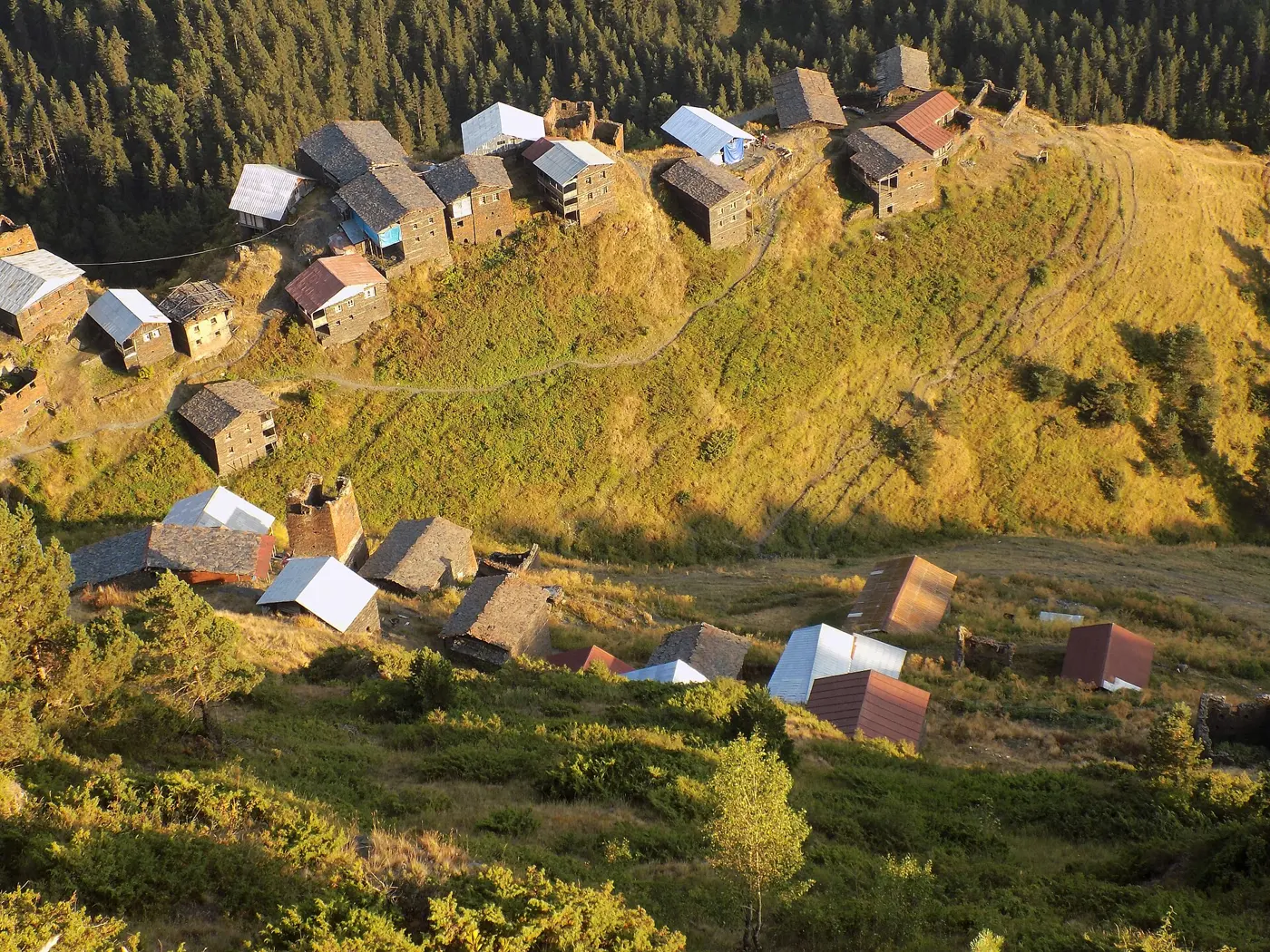 A hillside village in Tusheti