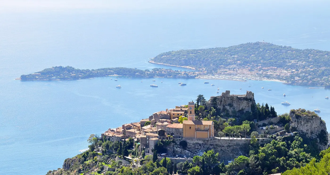 Èze and Cap Ferrat from the Grande Corniche