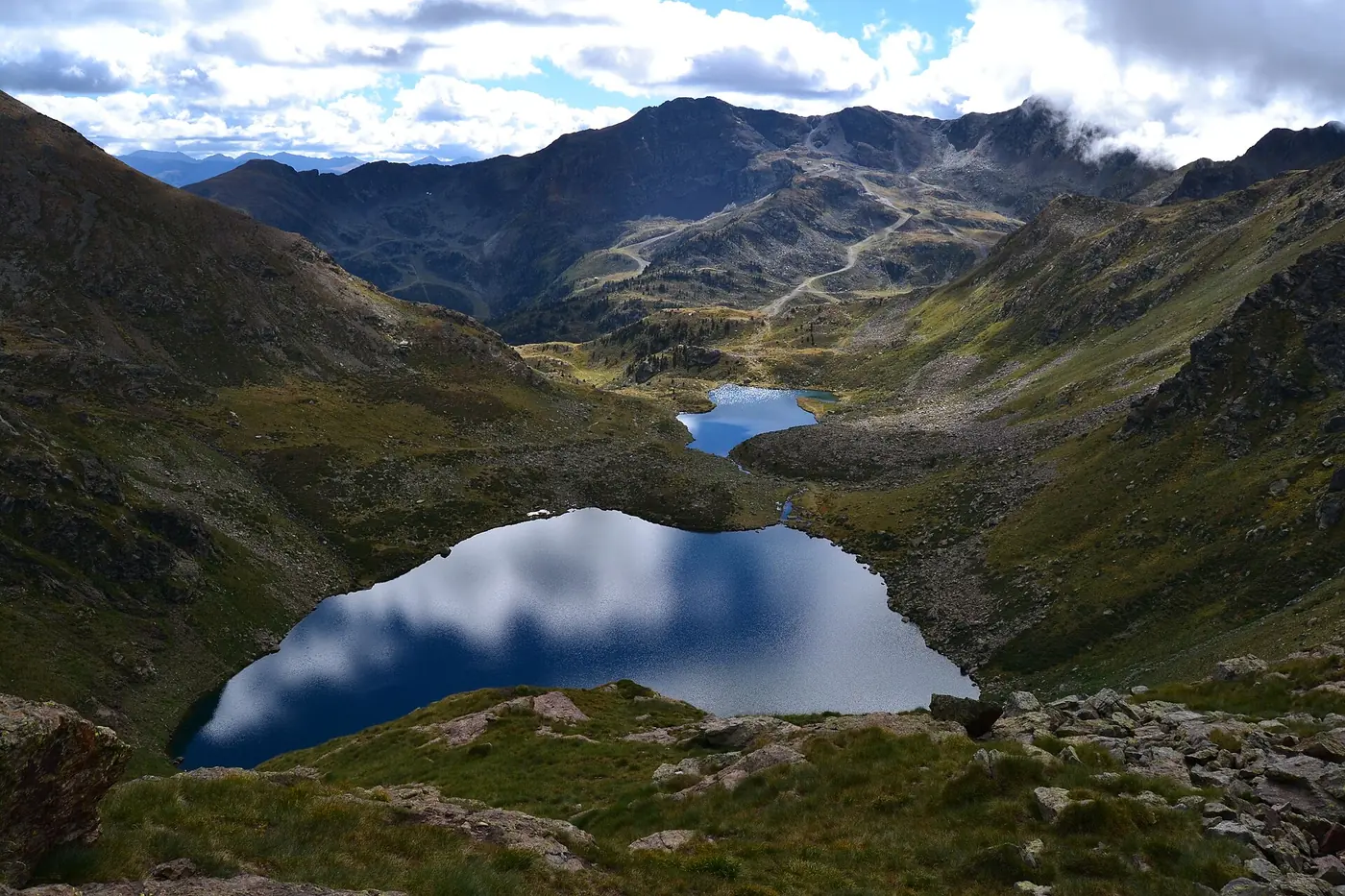 The Tristaina lakes in the Andorran Pyrenees