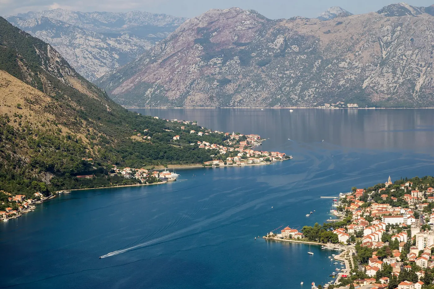 The Bay of Kotor from St John’s fortress above the old town