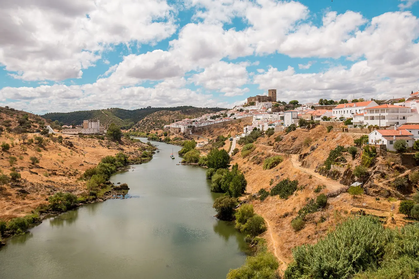 Mértola above the Guadiana river